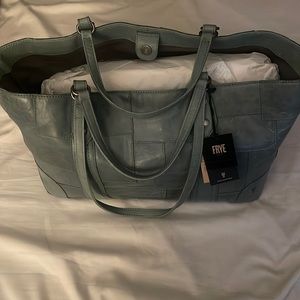 Sky blue large Frye tote bag